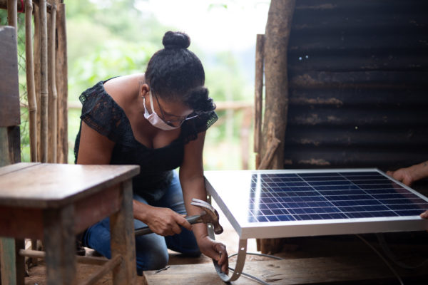 women's day Marta Barefoot solar panel engineer